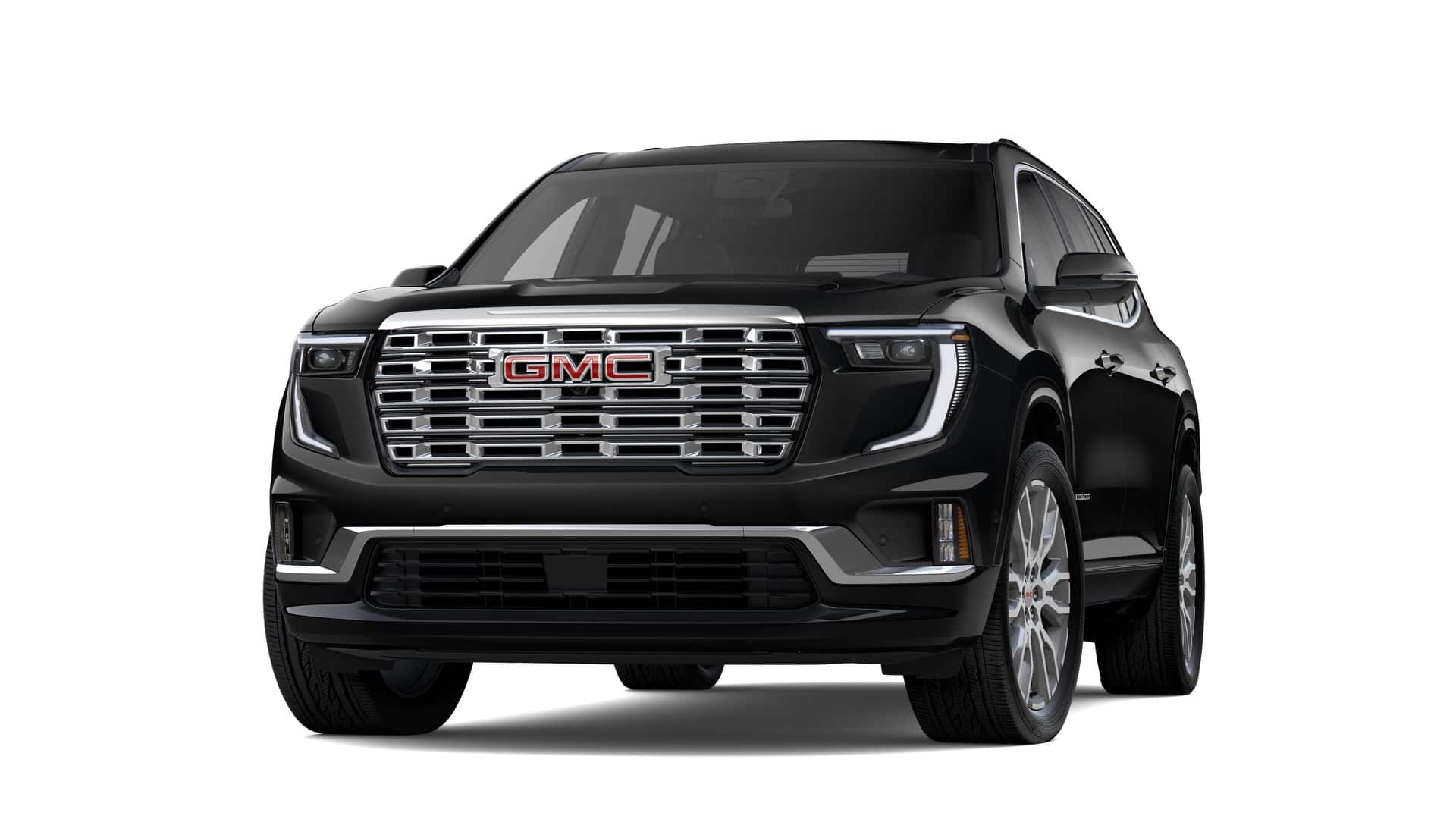 2026 GMC Acadia Denali in Ebony Twilight Metallic — front three-quarter view