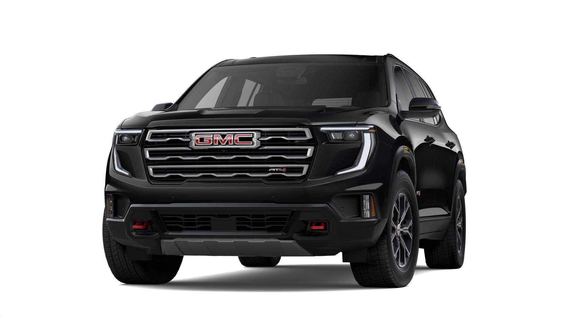 2026 GMC Acadia AT4 in Ebony Twilight Metallic — front three-quarter view
