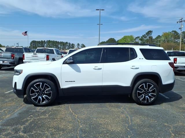 2021 GMC Acadia SLE in Summit White — front three-quarter view