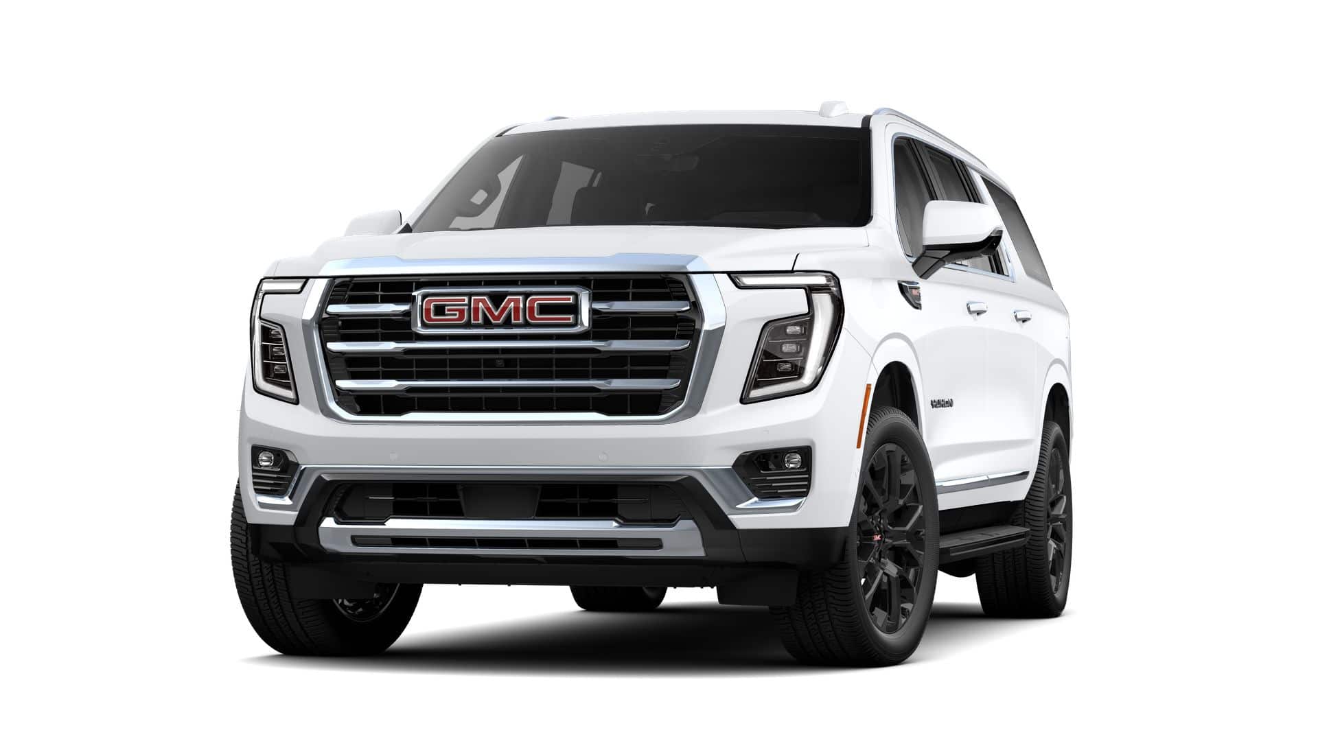 2026 GMC Yukon XL Elevation in Summit White — front three-quarter view