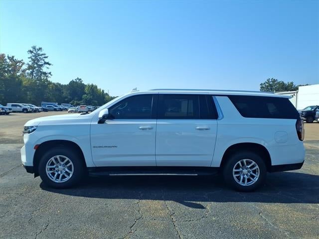 2022 Chevrolet Suburban LT in Summit White — front three-quarter view
